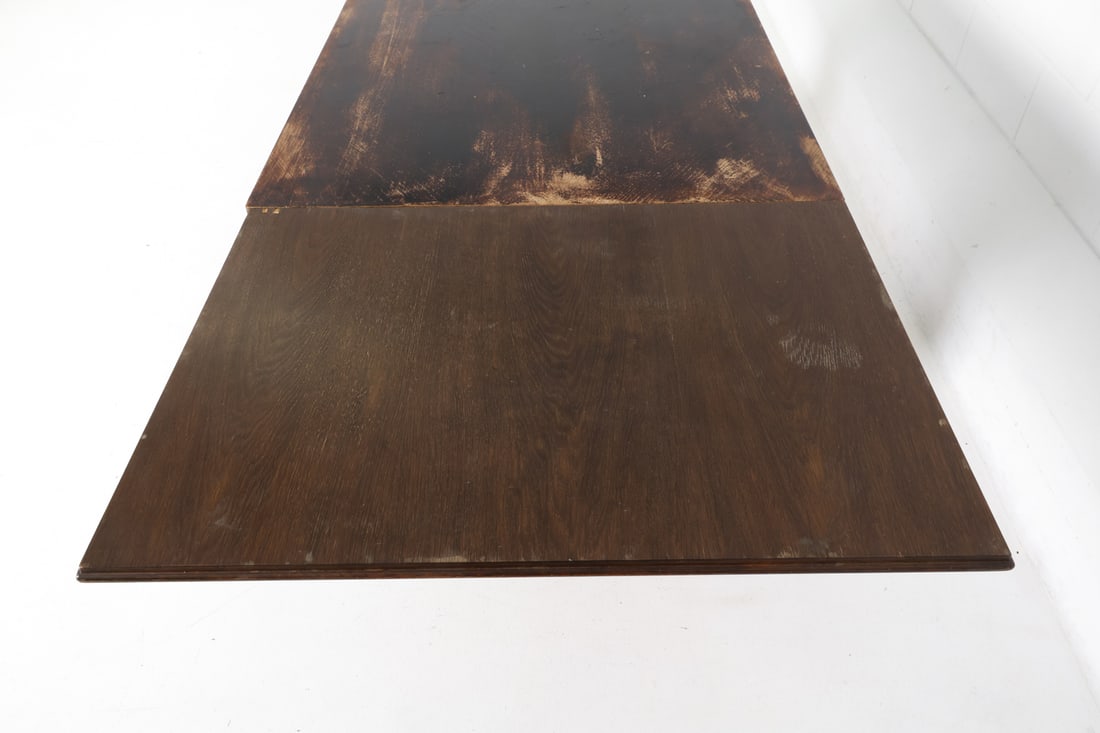 ANTIQUE SCANDINAVIAN OAK DINING TABLE - 7