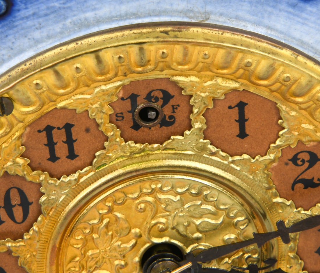 WILLIAM L. GILBERT CLOCK CO. PORCELAIN CLOCK - 13