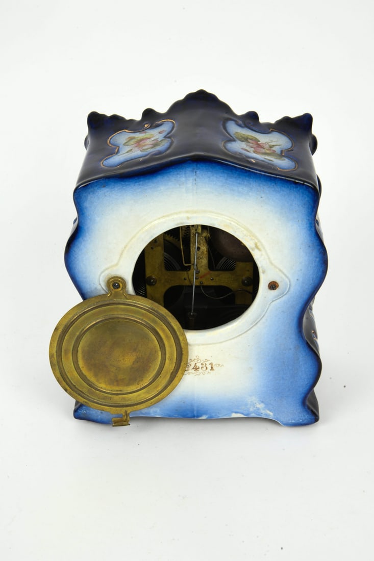 WILLIAM L. GILBERT CLOCK CO. PORCELAIN CLOCK - 16