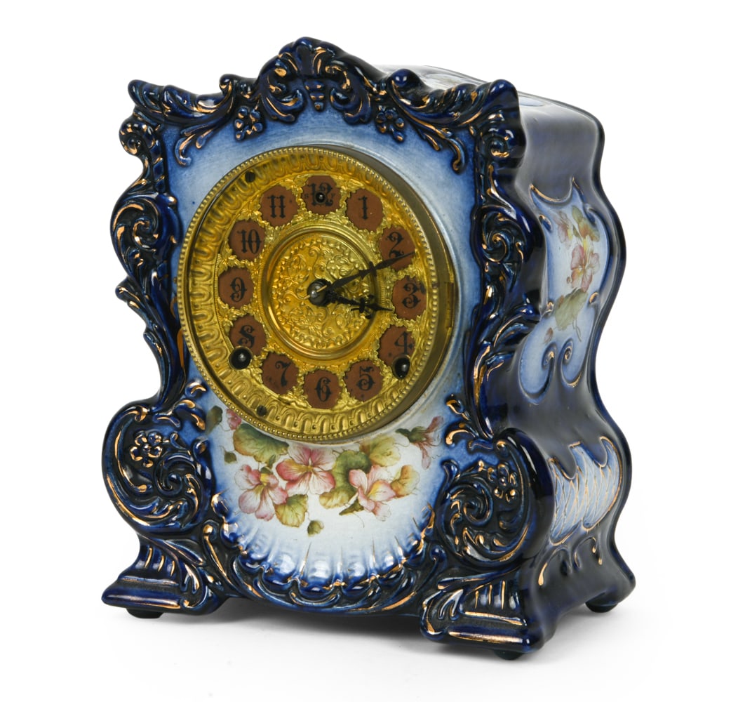 WILLIAM L. GILBERT CLOCK CO. PORCELAIN CLOCK (1 of 20)