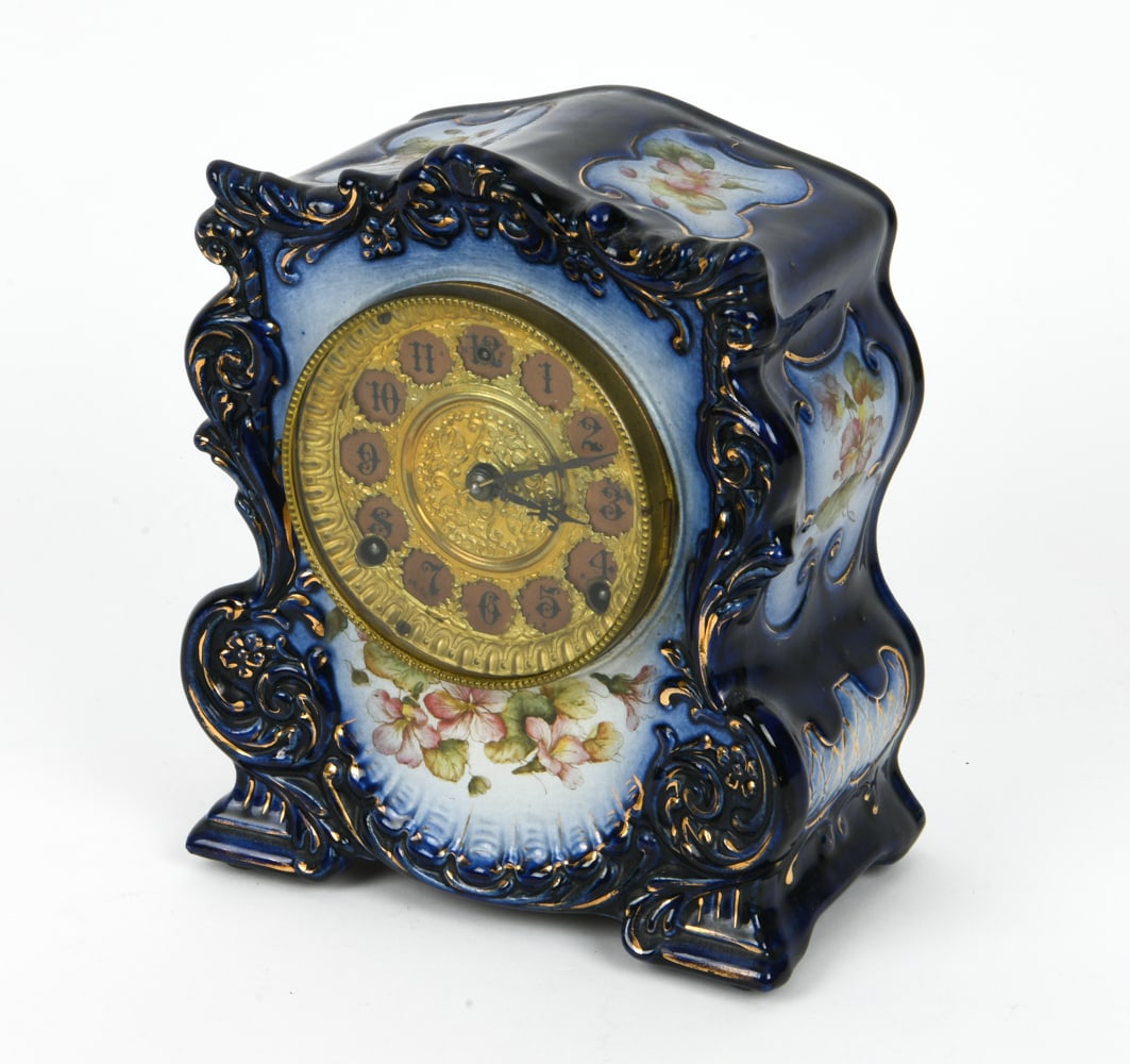 WILLIAM L. GILBERT CLOCK CO. PORCELAIN CLOCK - 2