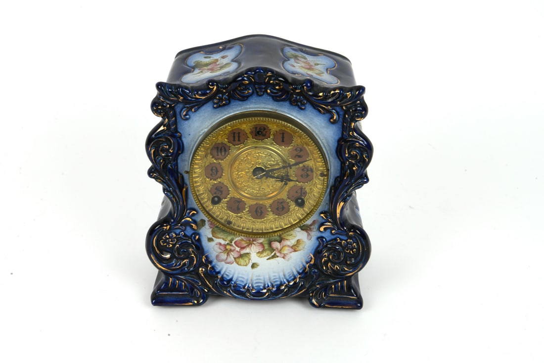 WILLIAM L. GILBERT CLOCK CO. PORCELAIN CLOCK - 5