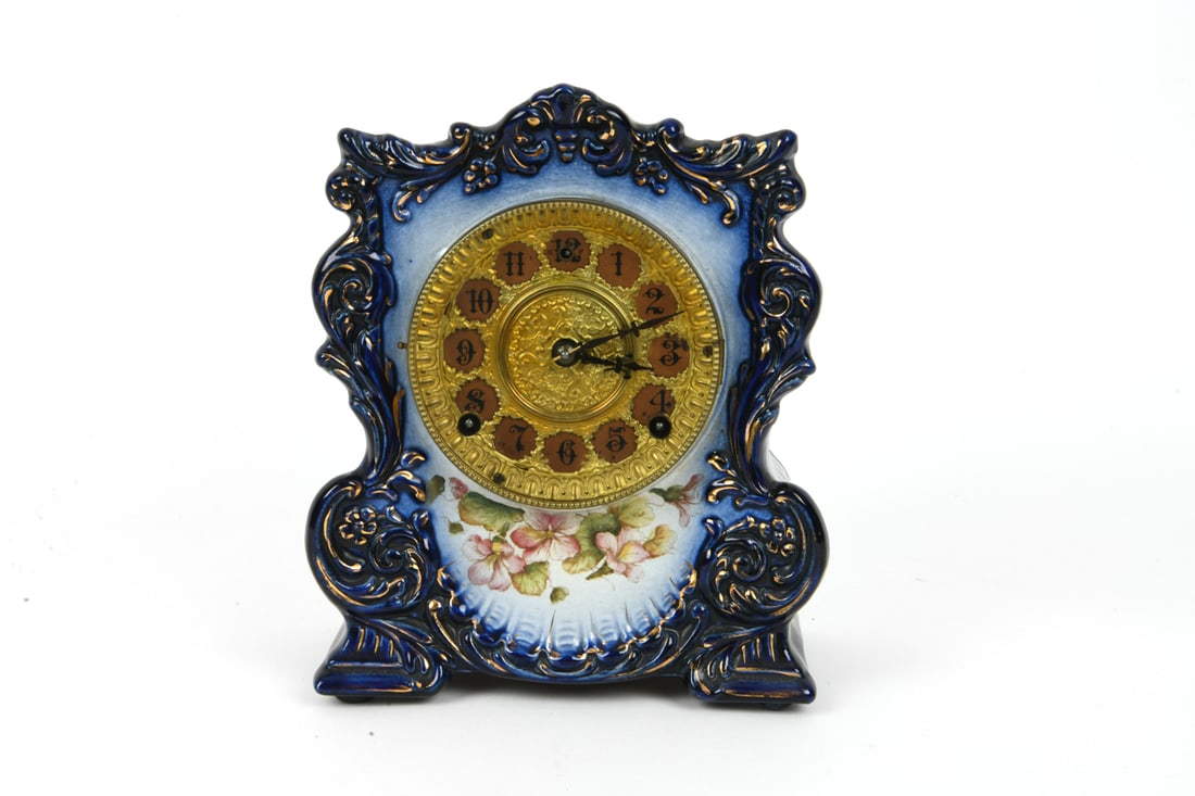WILLIAM L. GILBERT CLOCK CO. PORCELAIN CLOCK - 6