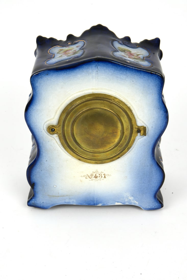 WILLIAM L. GILBERT CLOCK CO. PORCELAIN CLOCK - 8