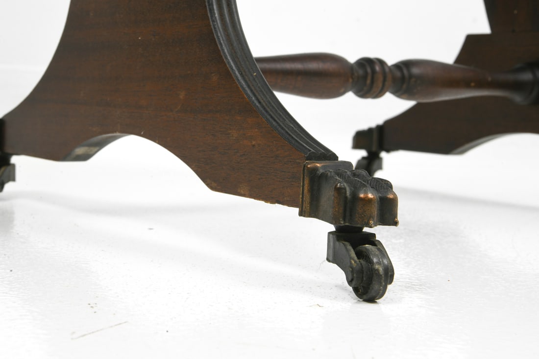 BEVAN FUNNELL MAHOGANY & LEATHER SIDE TABLE - 4