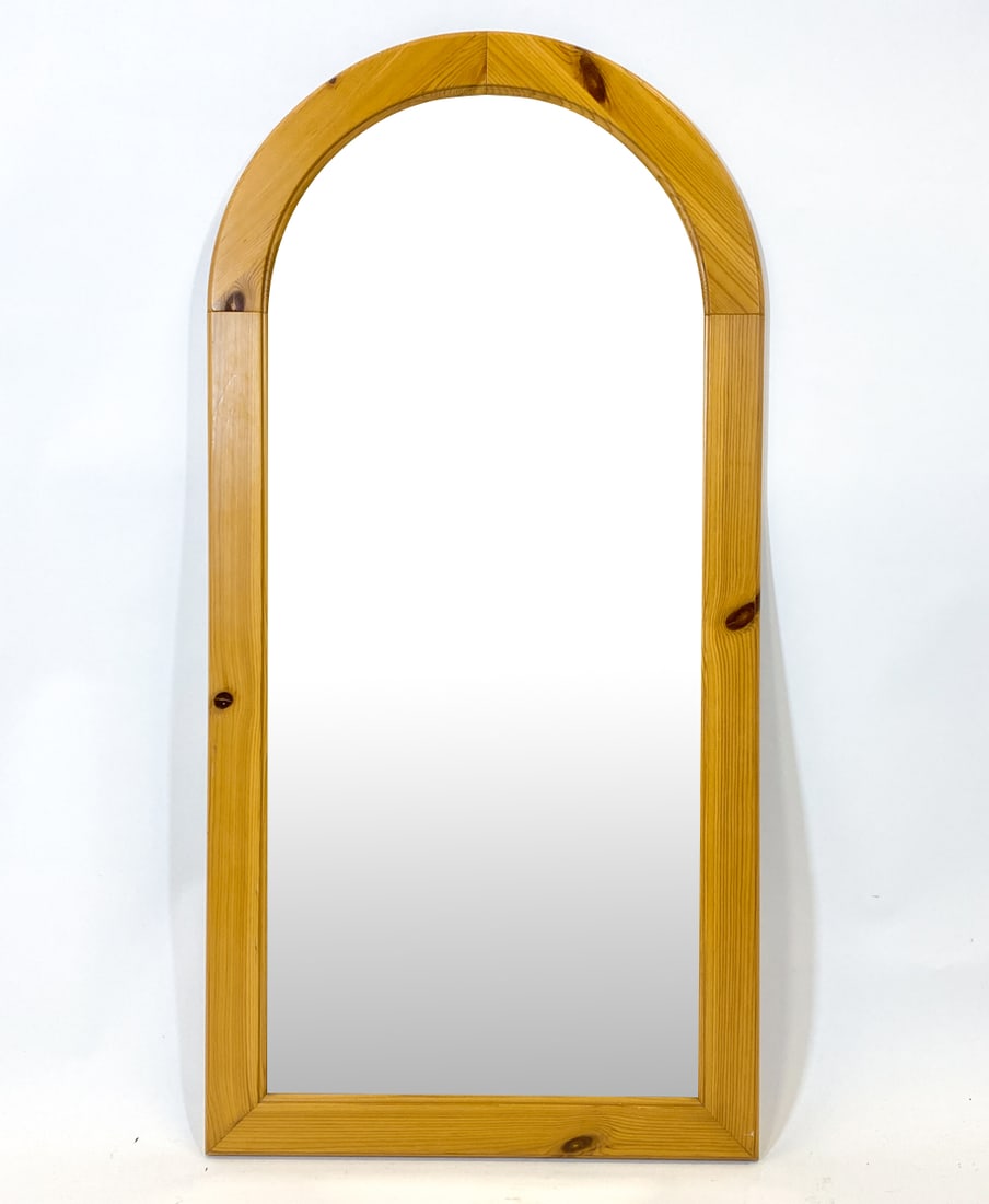 DANISH PINE WALL MIRROR C. 1970S (1 of 5)