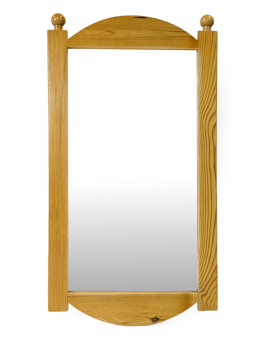 SWEDISH PINE WALL MIRROR C. 1970S (1 of 1)