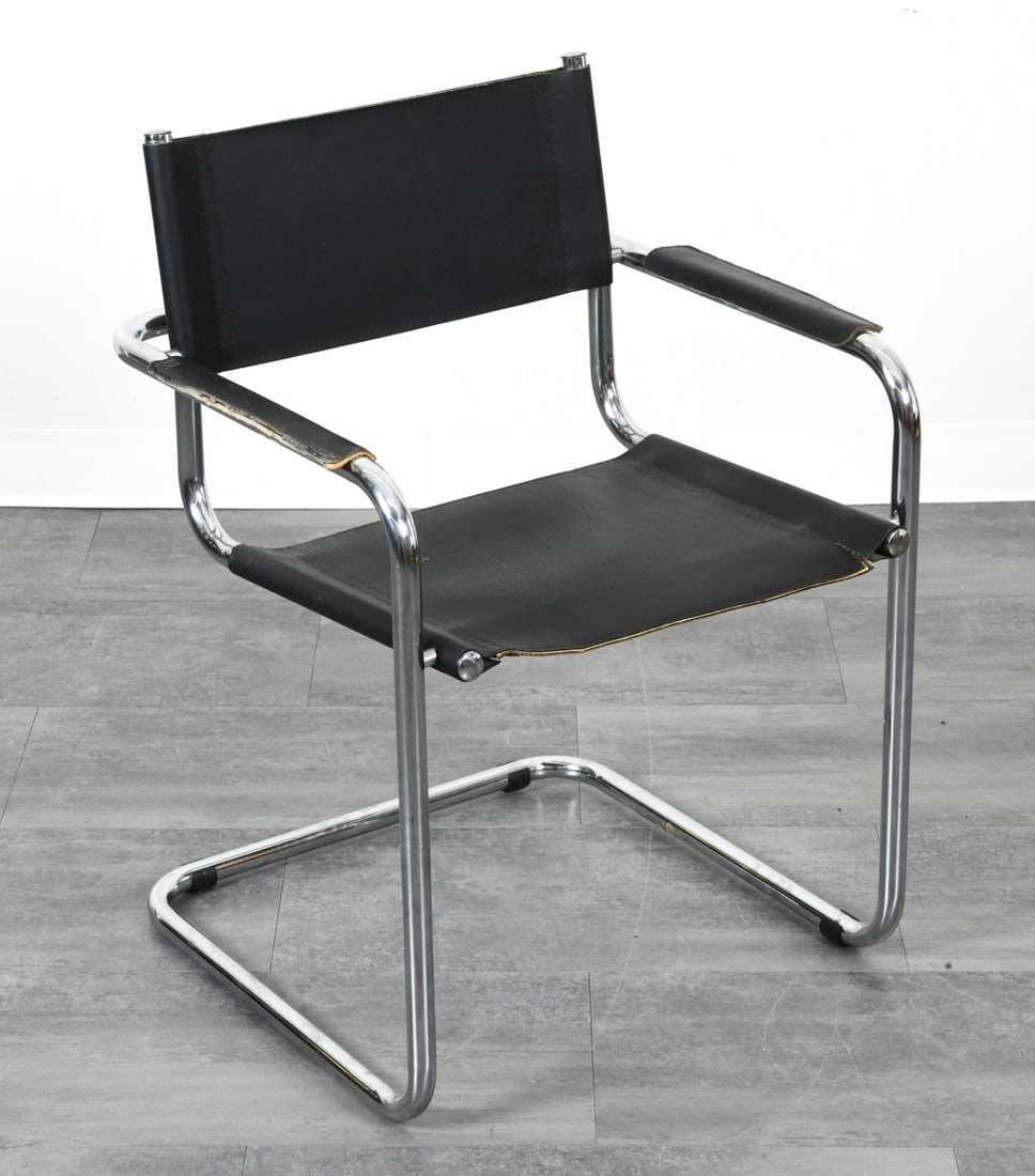 MART STAM STYLE CANTILEVER LEATHER ARMCHAIR (1 of 11)