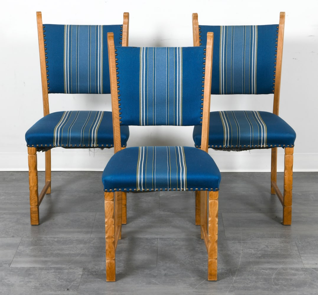 (3) HENNING KJAERNULF STYLE OAK DINING CHAIRS (1 of 11)