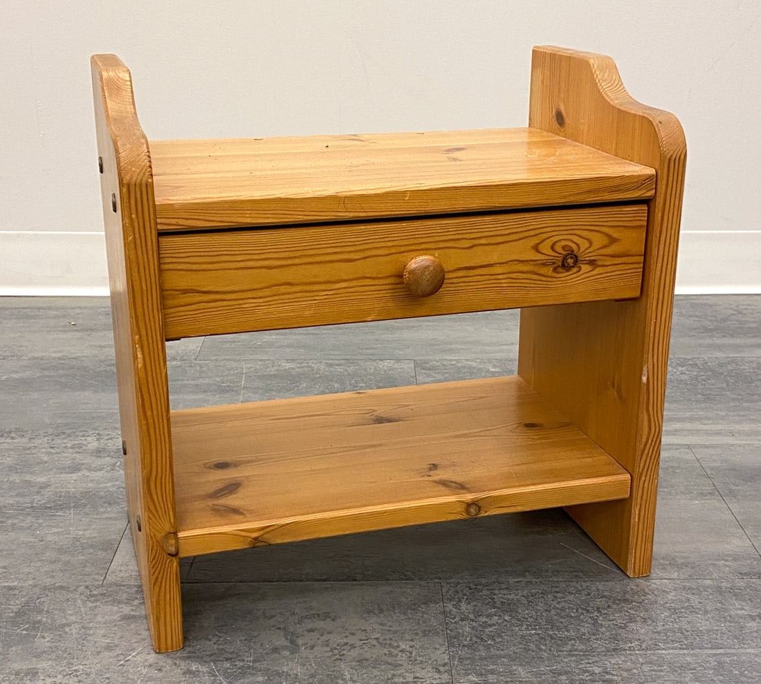 SCANDINAVIAN PINE NIGHTSTAND C. 1970S (1 of 12)
