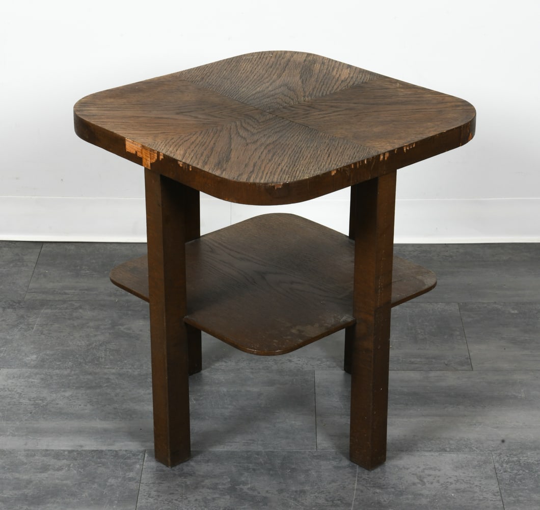 SCANDINAVIAN DECO STYLE OAK SIDE TABLE 20TH C. (1 of 13)