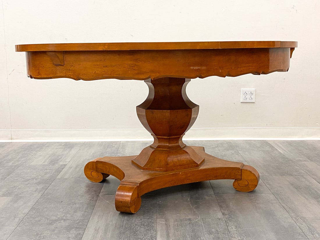 BIEDERMEIER STYLE SWEDISH BIRCH DINING TABLE - 2