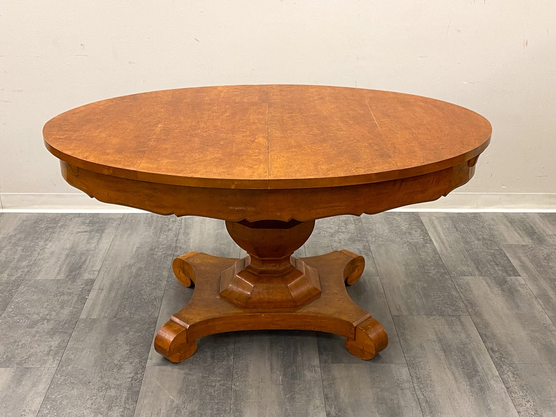 BIEDERMEIER STYLE SWEDISH BIRCH DINING TABLE - 3
