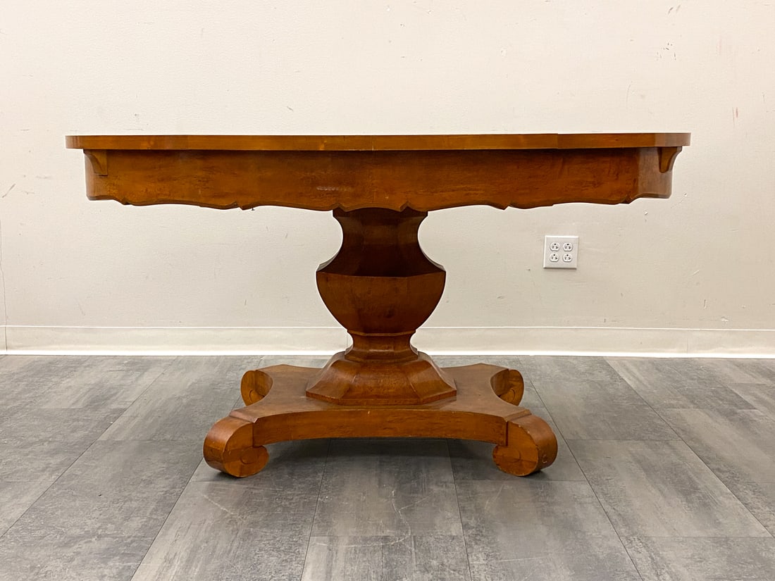 BIEDERMEIER STYLE SWEDISH BIRCH DINING TABLE - 4