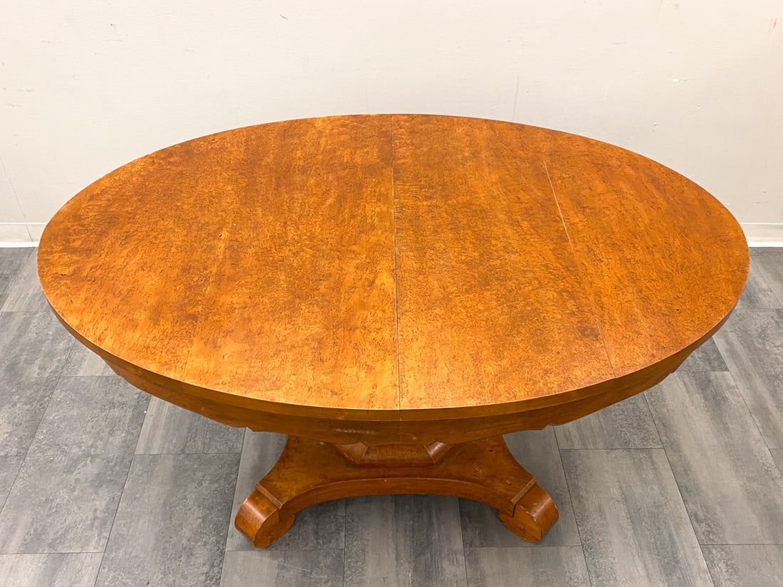 BIEDERMEIER STYLE SWEDISH BIRCH DINING TABLE - 9