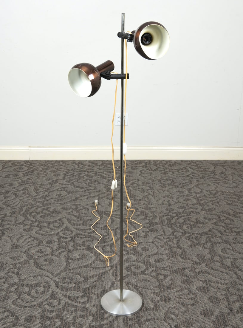 SCANDINAVIAN DOUBLE LIGHT FLOOR LAMP C. 1970S (1 of 14)