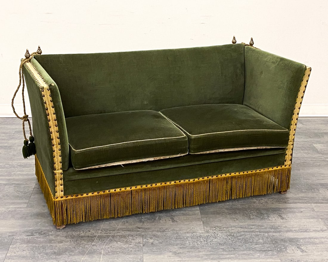 DECO STYLE SCANDINAVIAN MOHAIR SOFA C. 1940S (1 of 15)