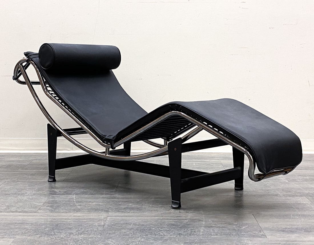 LE CORBUSIER LC4 STYLE LEATHER CHAISE LOUNGE CHAIR (1 of 12)