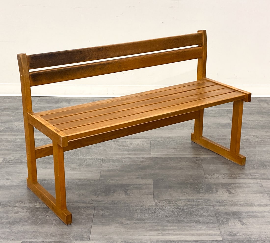 MID-CENTURY DANISH BEECH BENCH C. 1960S (1 of 12)