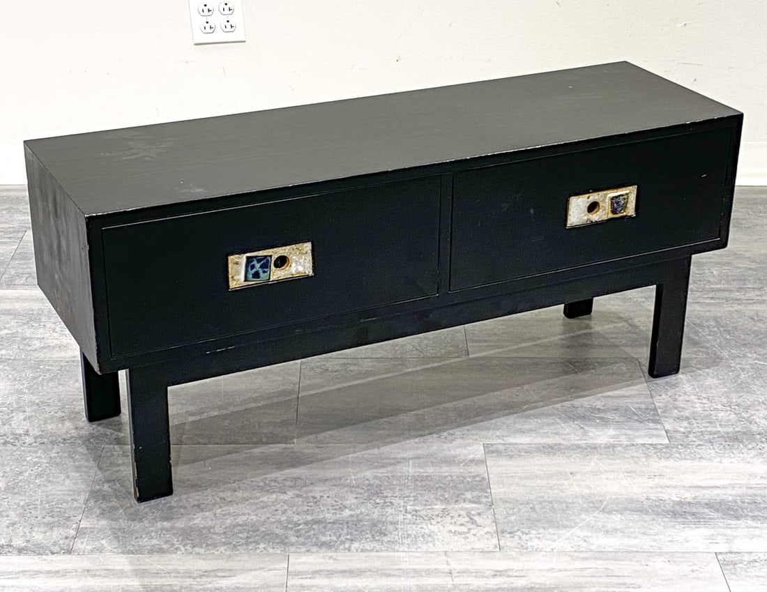 POUL NORREKLIT DANISH EBONIZED LOW CHEST C. 1970S (1 of 16)