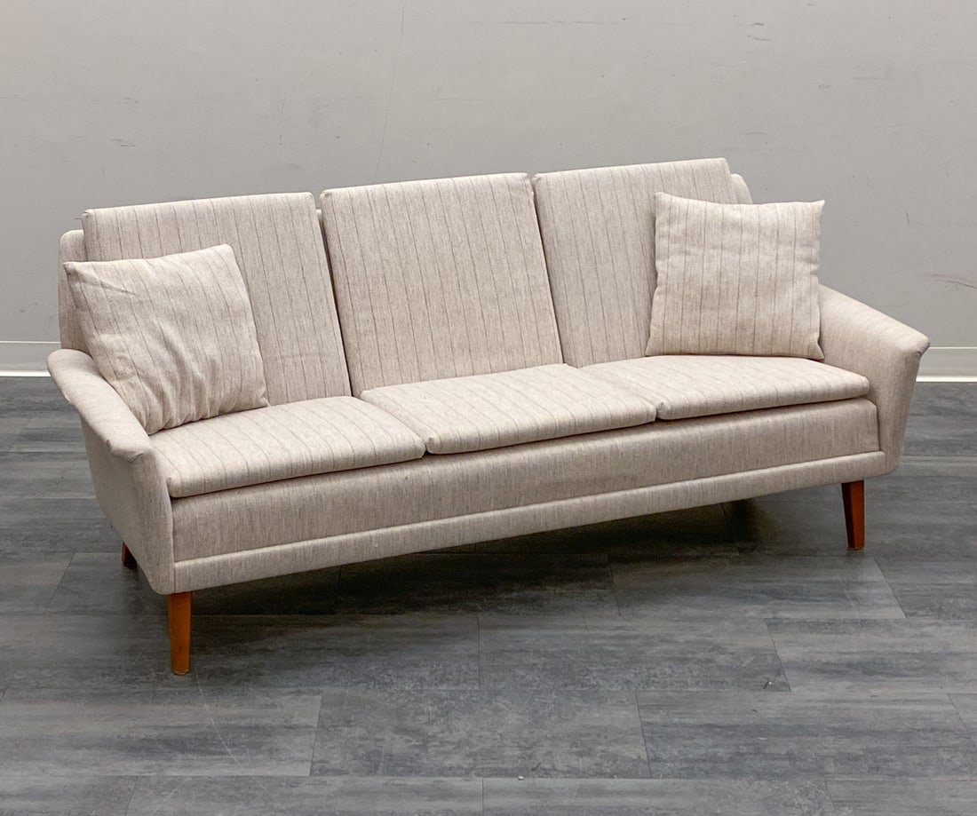 STYLE OF FOLKE OHLSSON SWEDISH WOOL SOFA C. 1960S (1 of 12)
