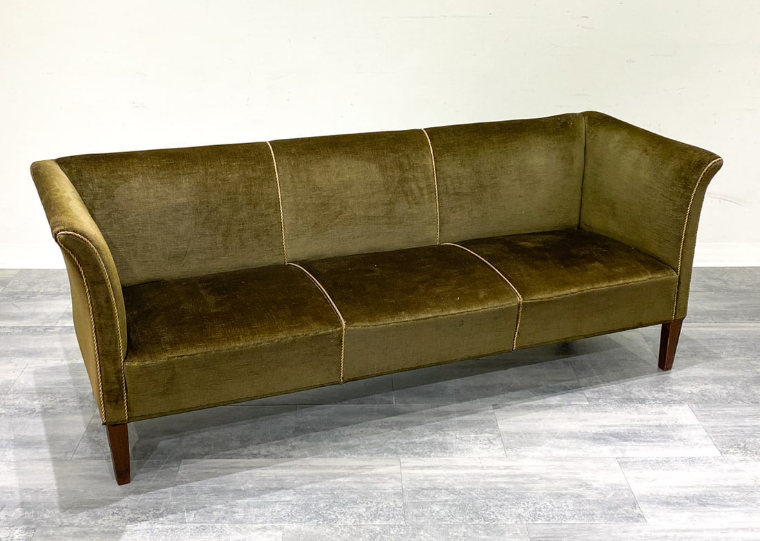 FRITZ HENNINGSEN STYLE DANISH MOHAIR SOFA 1950S (1 of 12)