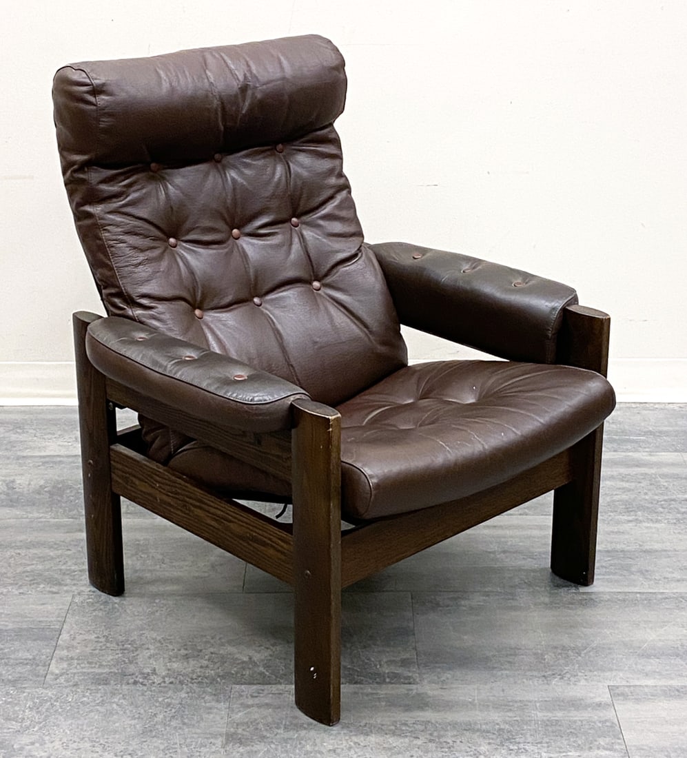 EKORNES STRESSLESS LEATHER LOUNGE CHAIR 1970S (1 of 15)