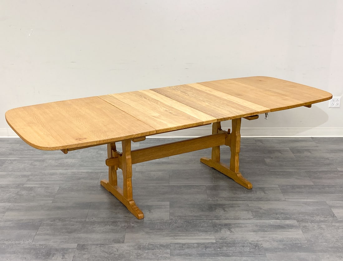 KJAERNULF STYLE DANISH OAK DINING TABLE. C. 1970S (1 of 13)