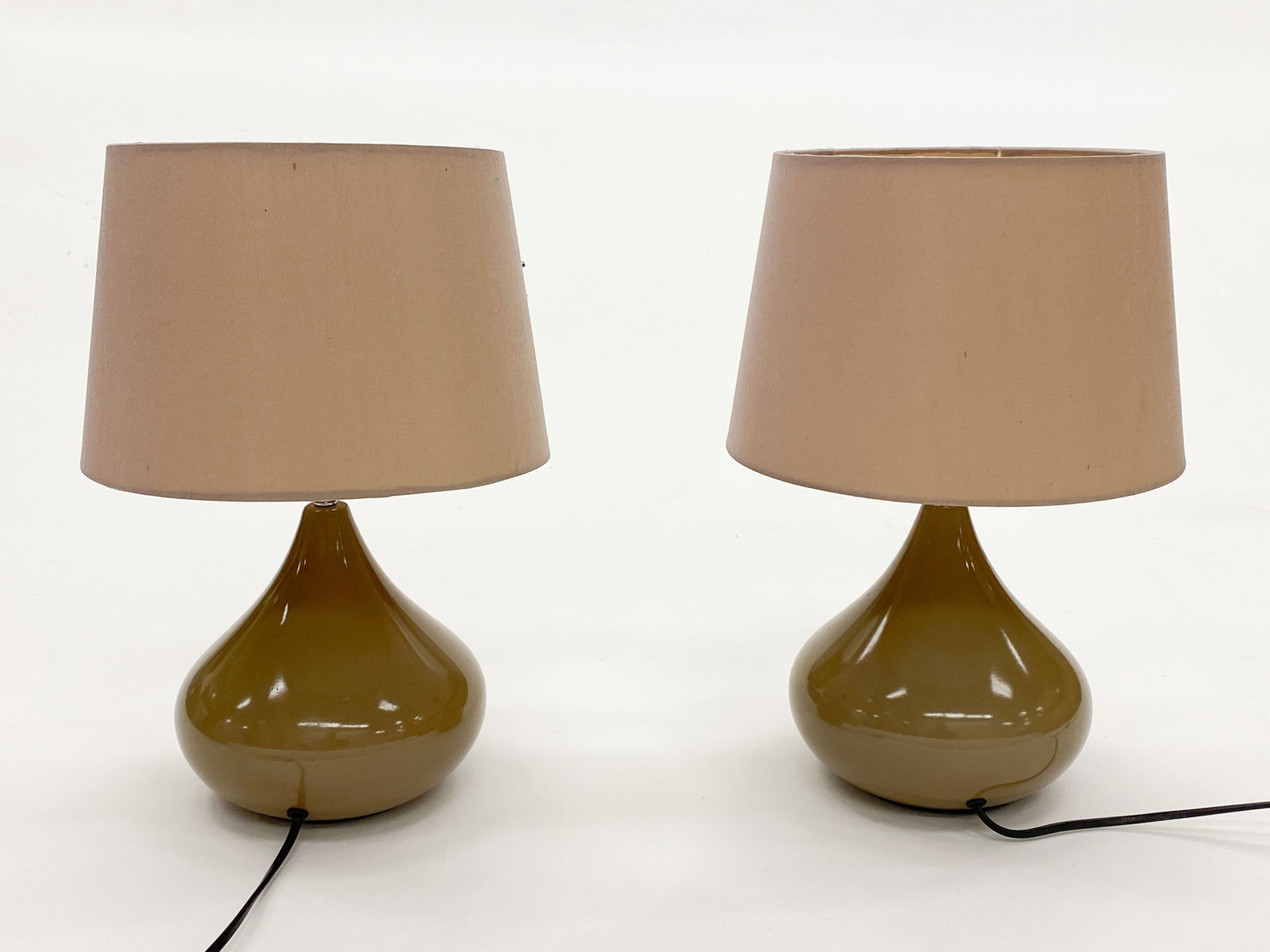PAIR DAELLS BOLIGHUS CERAMIC TABLE LAMPS - 11