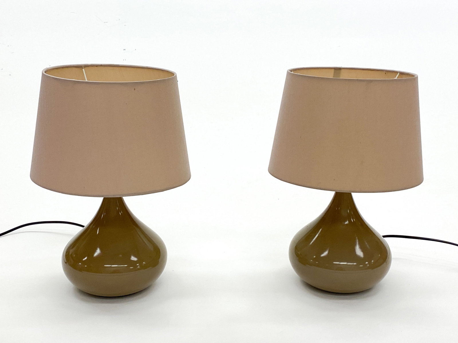 PAIR DAELLS BOLIGHUS CERAMIC TABLE LAMPS - 2
