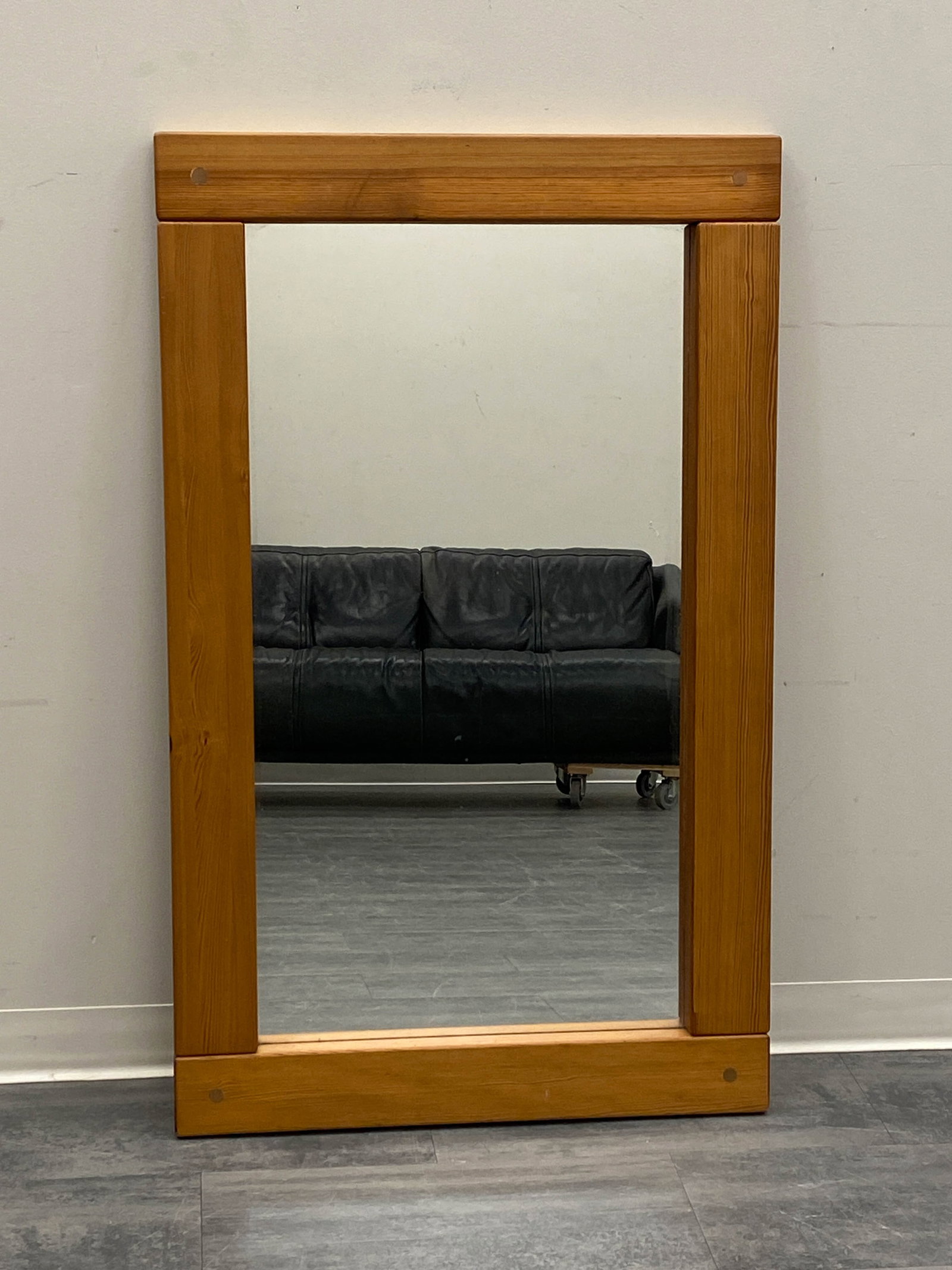 SCANDINAVIAN PINE WALL MIRROR - 2