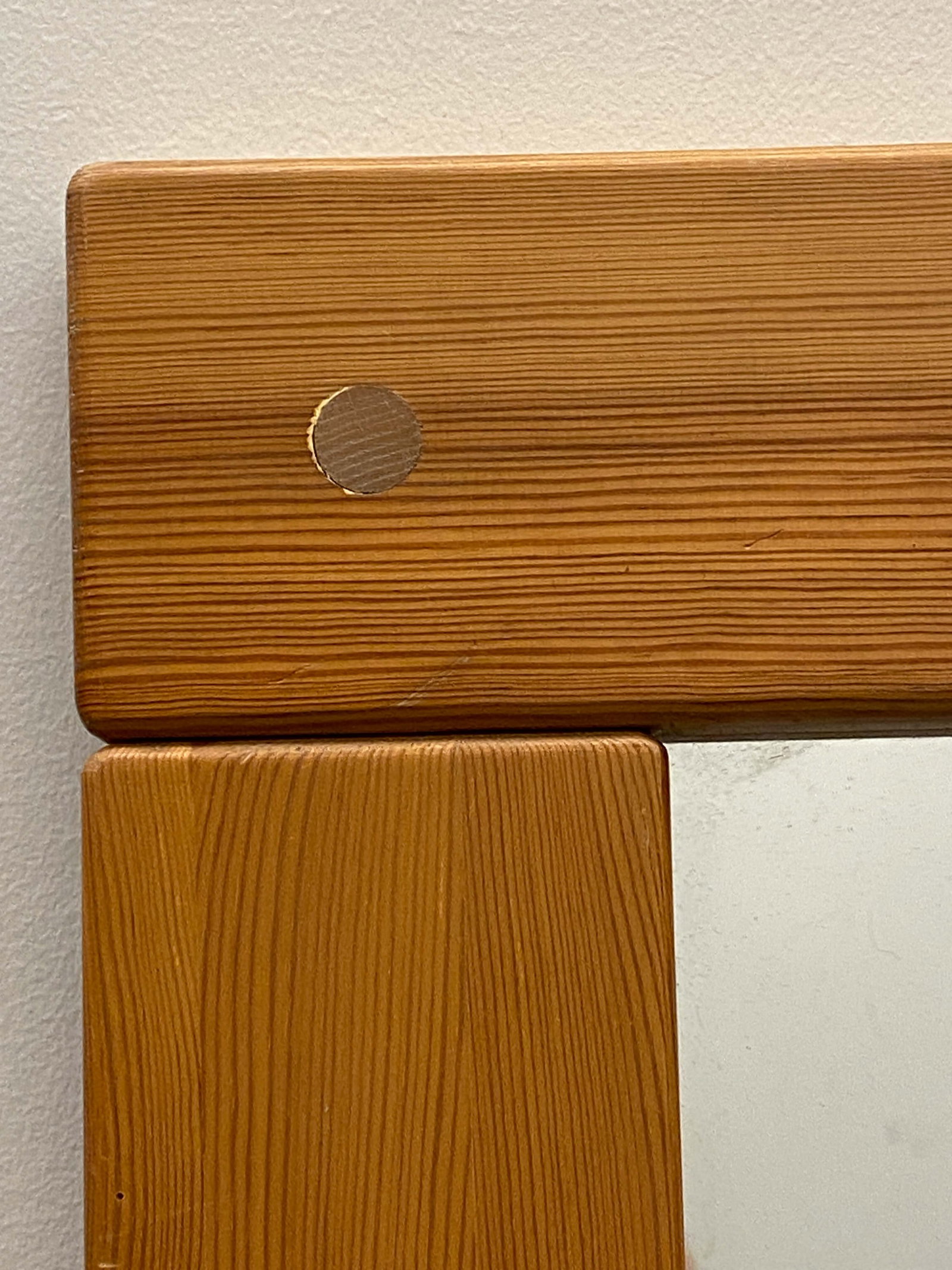 SCANDINAVIAN PINE WALL MIRROR - 3