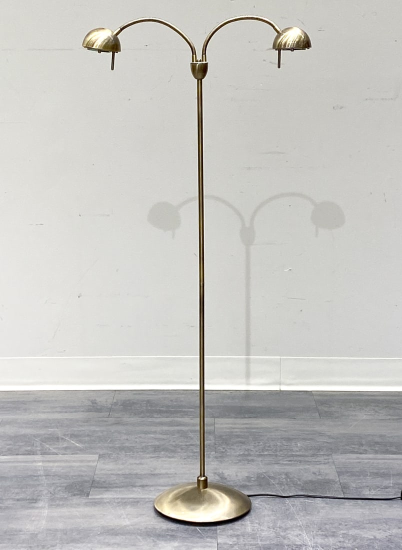 SPEED LIGHTING BRASS TWO ARM FLOOR LAMP (1 of 11)
