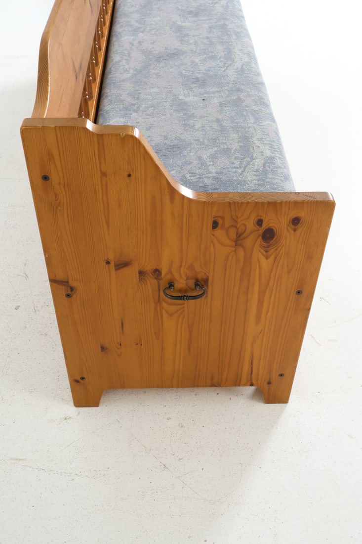 SWEDISH PINE STORAGE BENCH - 7
