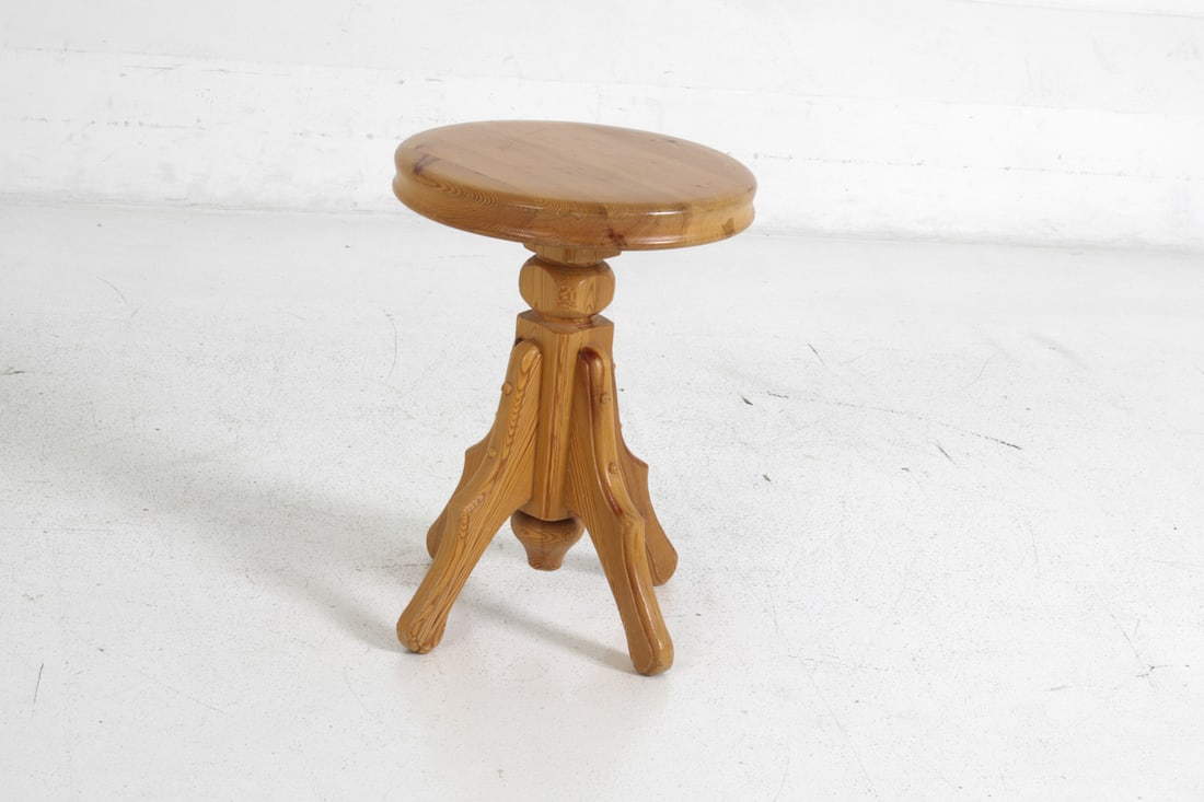 SWEDISH PINE STOOL C. 1970S - 3