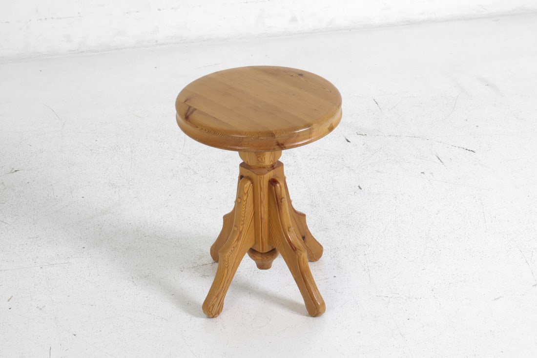 SWEDISH PINE STOOL C. 1970S - 4