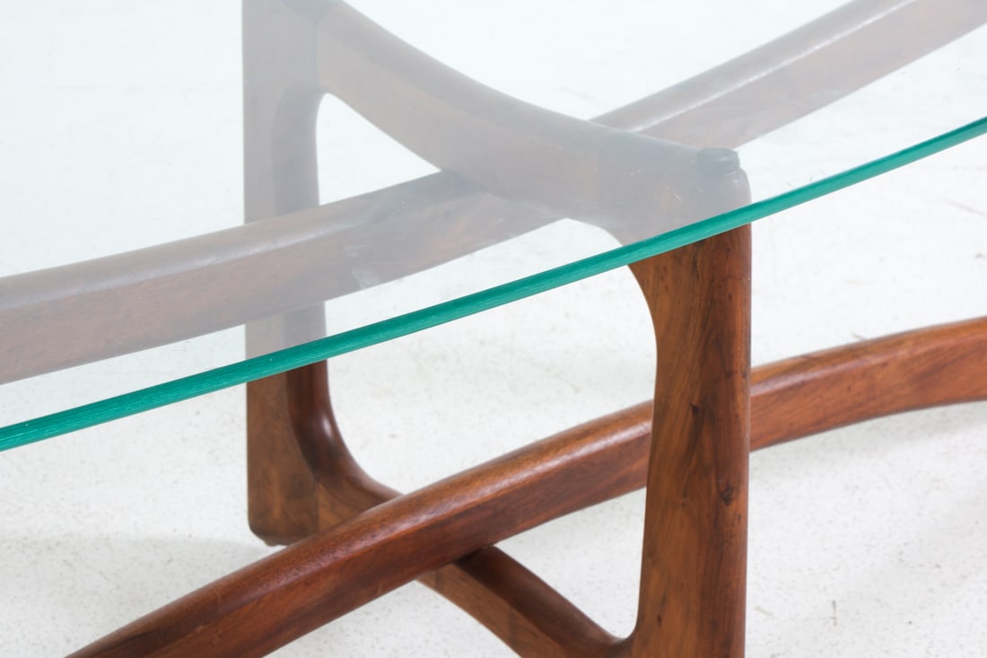 ADRIAN PEARSALL WALNUT COFFEE TABLE - 8