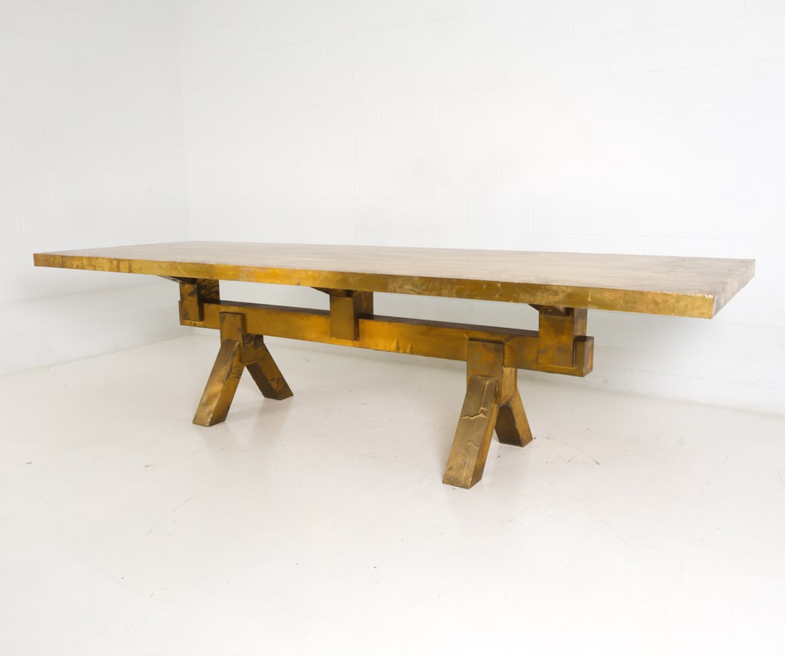 TOM DIXON MASS BRASS DINING TABLE - 2
