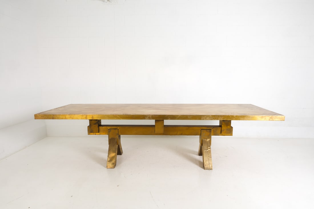 TOM DIXON MASS BRASS DINING TABLE - 3