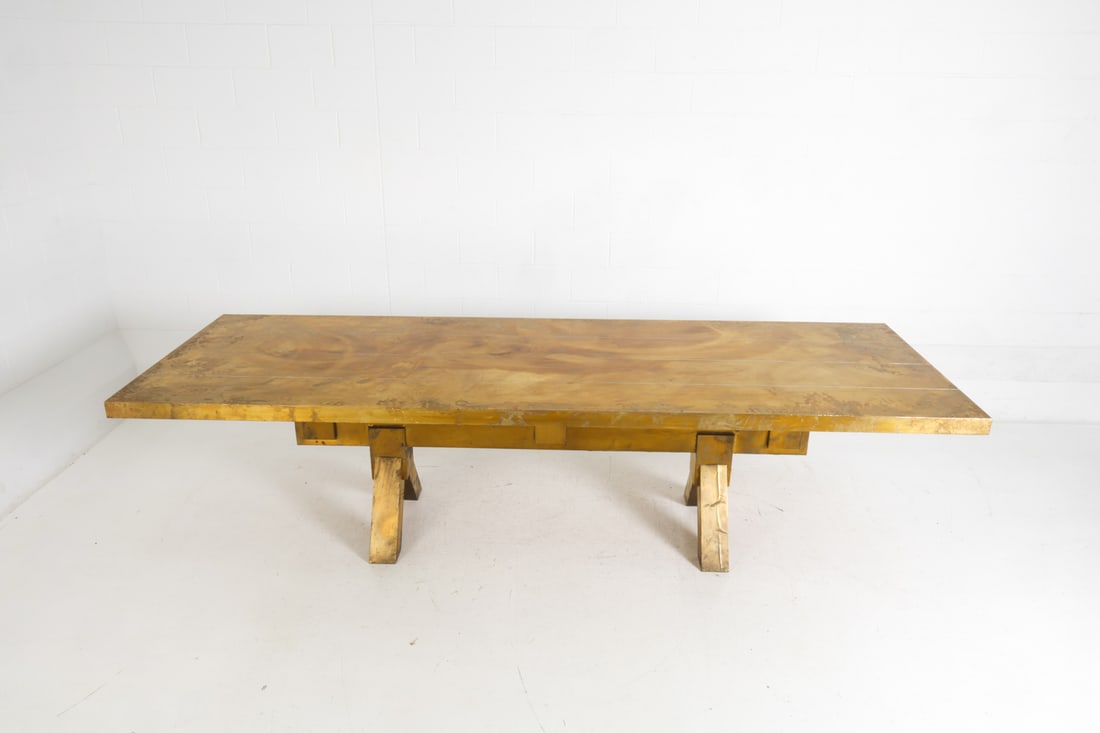 TOM DIXON MASS BRASS DINING TABLE - 4