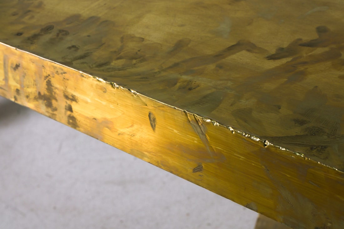 TOM DIXON MASS BRASS DINING TABLE - 8