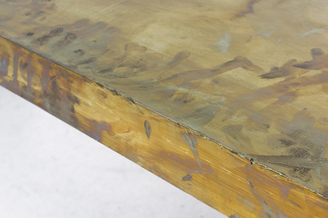 TOM DIXON MASS BRASS DINING TABLE - 9