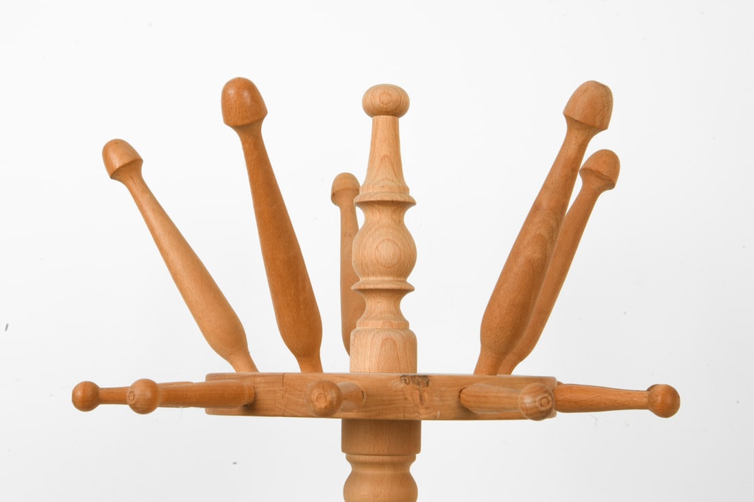 DANISH BEECH COAT RACK - 2