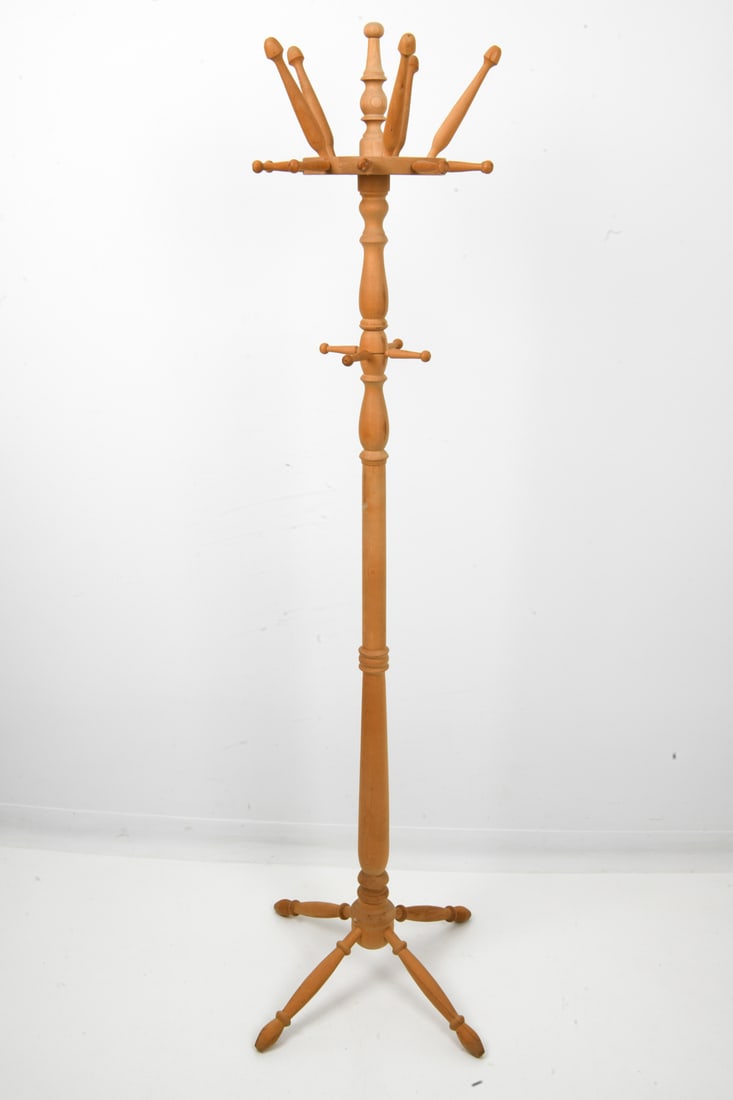 DANISH BEECH COAT RACK - 7