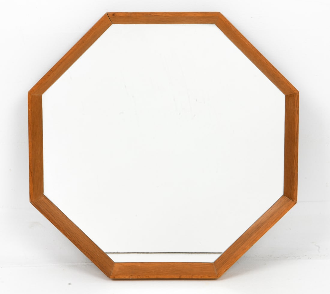 DANISH TEAK OCTAGONAL MIRROR - 2