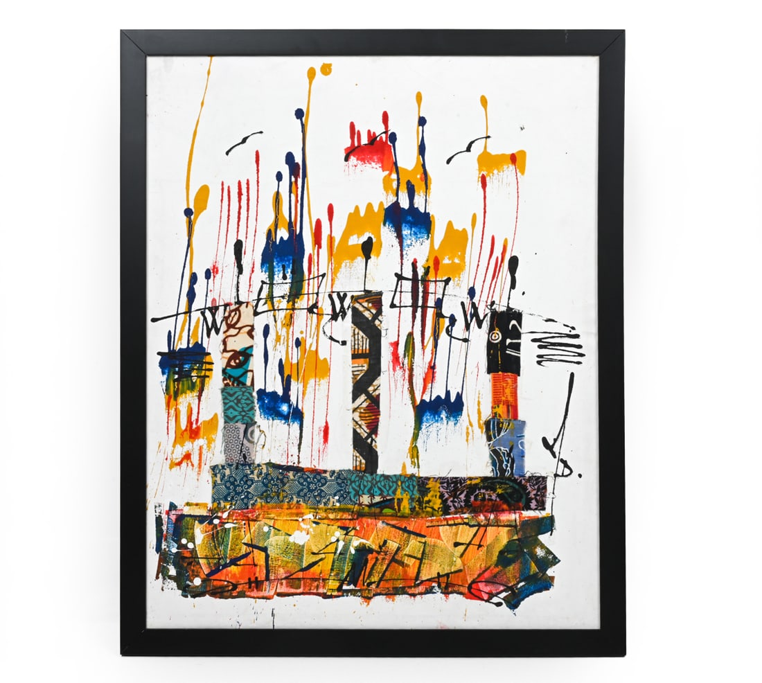 ABSTRACT MIXED MEDIA ON CANVAS (1 of 8)