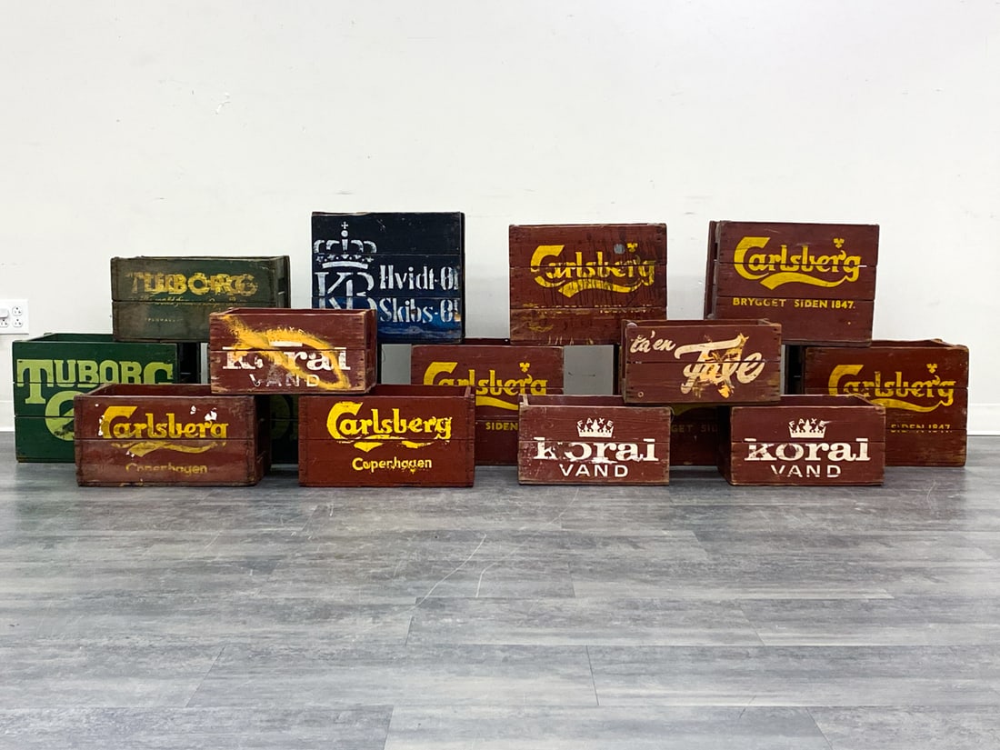 CARLSBERG COPENHAGEN & KB PINE BEER CRATE GROUPING (1 of 13)
