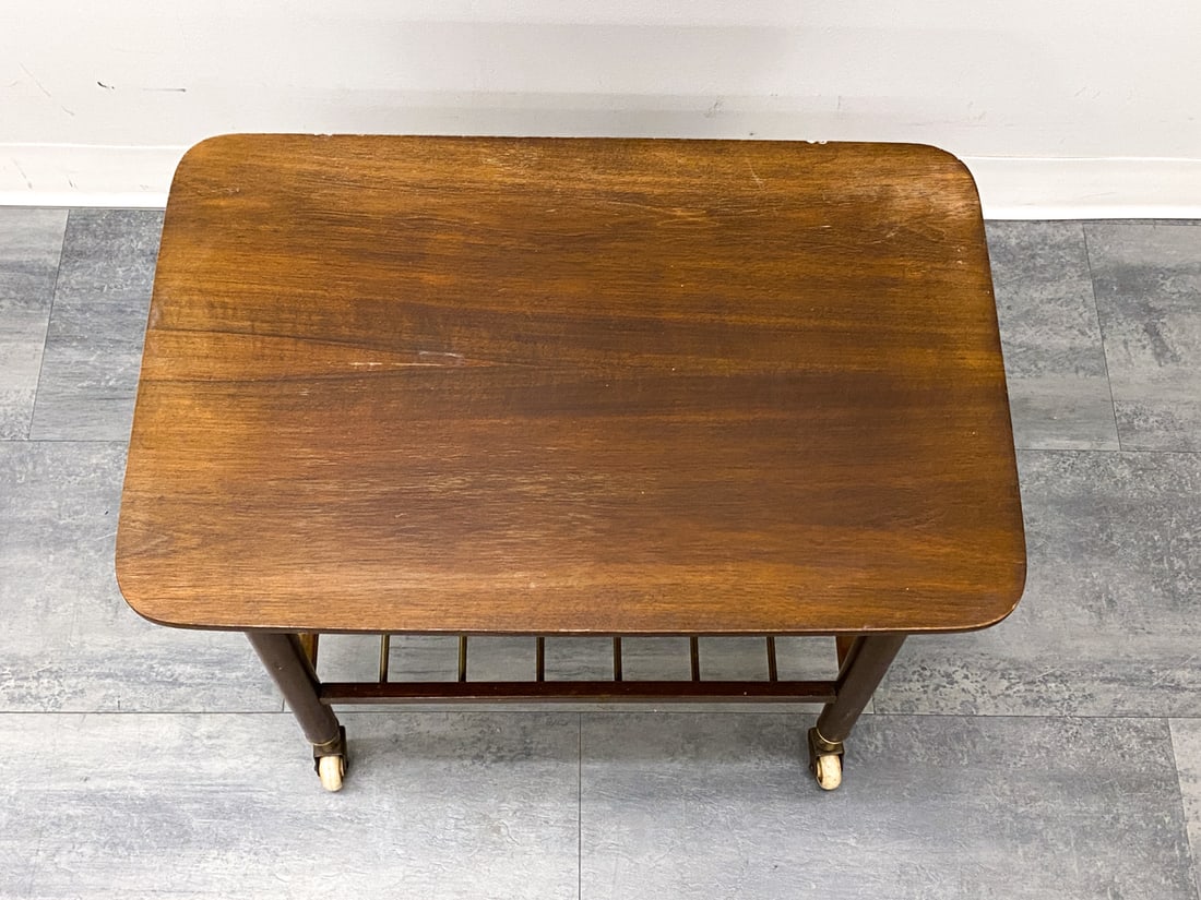 SCANDINAVIAN BEECH SIDE TABLE - 4