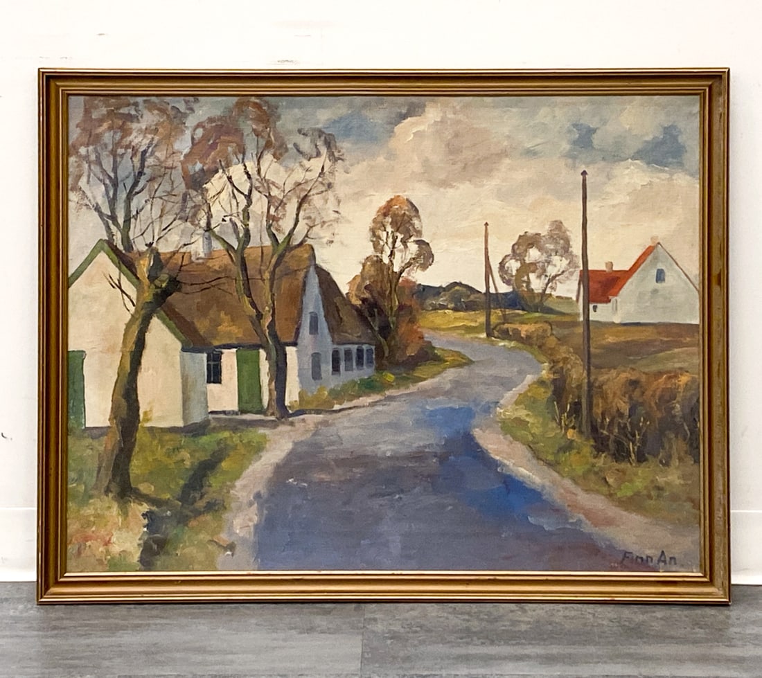 FINN ADNERSEN (DANISH, 1909-1987) LANDSCAPE O/C (1 of 6)