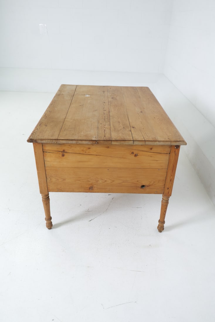 ANTIQUE RUSTIC PINE DESK - 5